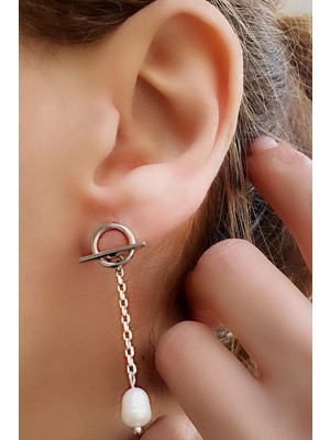 Ose Shop  Italyan Tasarımı 925AYAR Gümüş Inci Küpe