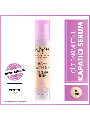 NYX Professional Makeup Bare With Me Kapatıcı Serum 01 Fair Concealer