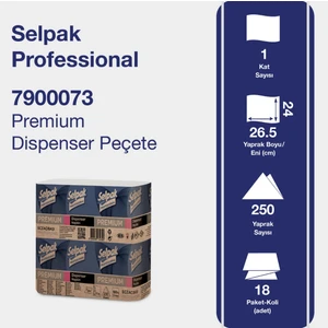 Professional Premium Dispanser Peçete 250 x 18 Adet