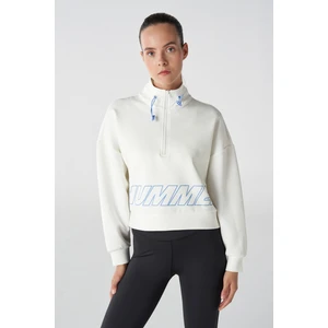 Alles Fermuarlı Crop Sweatshırt