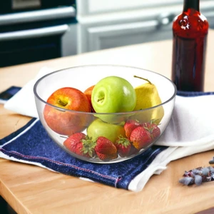 Melkan Home Kristal Yuvarlak Kase 4 Litre Şeffaf