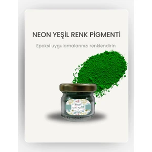 Epoksi Renk Pigmenti  Fosforlu Yeşil Toz Pigment Boya 10 gr