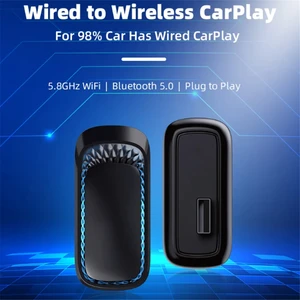 Rgb Renkli Kablosuz Carplay Dongle Mini Kutu Tak ve Çalıştır Carplay Için Kablolu Bluetooth Wifi Bağlantısı (Usb) (Yurt Dışından)