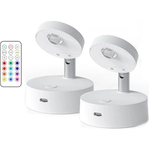 Kablosuz LED Duvar Spot Uzaktan Kumanda Şarj Edilebilir Dolap Spot Rgb Spot Başucu Aplik Yatak Odası Için Lamba (Yurt Dışından)