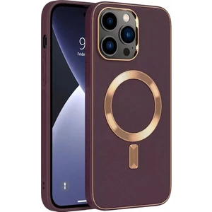 Apple iPhone 15 Plus Kılıf Magsafe Wireless Kablosuz Şarj Uyumlu Suni Deri Hibrit Kapak