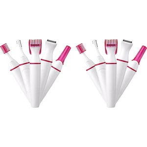 2x 5 In 1 Epilasyon Tıraş Makinesi Kadın Elektrikli Tıraş Makinesi Düzeltici Kaş Yüz Koltuk Altı Bikini Epilasyon (Yurt Dışından)