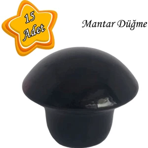 15 Adet Siyah Mantar Düğme Kulp Mobilya Çekmece Dolap Kapak Kulbu Metal Kulp Aksesuarları Vidalı
