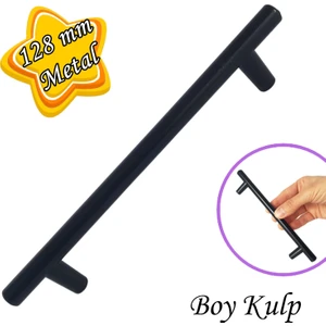 Boy Kulp Siyah 128 mm Kulp Mobilya Mutfak Dolabı Çekmece Dolap Kapak Kulpu Kulbu Metal Kulpları