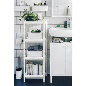 Vesken 4 Katlı Düzenleyici Banyo Rafı Şampuan Havluluk Deterjanlık Mutfak Rafı Sebzelik Sepet Organizer
