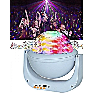 Sihirli Disko Topu Rgb Sese Duyarlı Müzik Çalar Karaoke Mikrofonlu Kumandalı 2024 Eğlence Topu