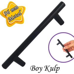 Boy Kulp Siyah 96 mm Kulp Mobilya Mutfak Dolabı Çekmece Dolap Kapak Kulpu Kulbu Metal Kulpları