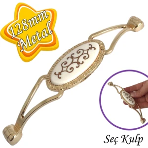 Seç Kulp Altın Gold 128 mm Kulp Mobilya Mutfak Dolabı Çekmece Dolap Kapak Kulpu Kulbu Metal Kulpları
