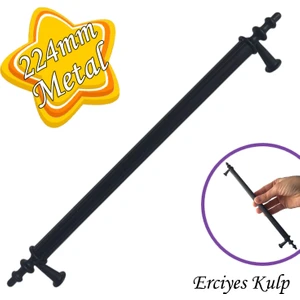 Erciyes Kulp Siyah 224 mm Kulp Mobilya Mutfak Dolabı Çekmece Dolap Kapak Kulpu Kulbu Metal Kulpları