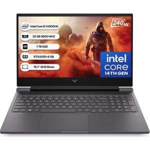 Hp Victus 16-R1000NT Intel Core I5 14500HX 32 GB 1 Tb SSD RTX4050-6GB Freedos 16.1" Qhd 240 Hz Taşınabilir Bilgisayar 9J204EA