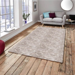 Madame Clean Zebra Kahve Model Lastikli Kadife Halı Örtüsü