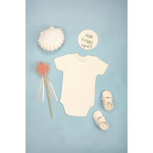 Bebe Tospik Pamuklu Rahat Kısa Kollu Çıtçıt Body Zıbın