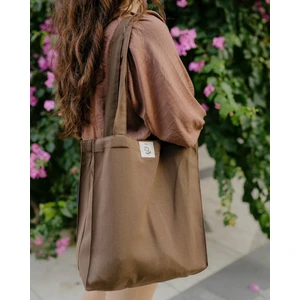 Fimu Gift Kahverengi Körüklü Keten Bez Çanta