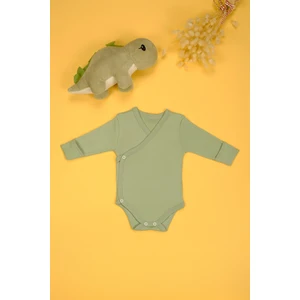 Bebe Tospik Pamuklu  Uzun Kollu V Yaka Çıtçıtlı Body Zıbın