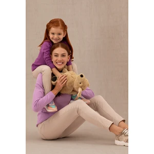U.S. Polo Assn. Kız Çocuk Mor Triko Kazak 50275850-VR203