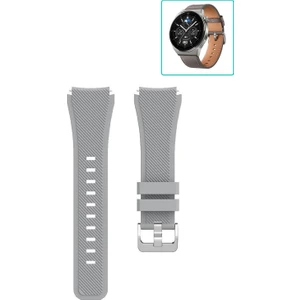 Huawei Watch Gt3 Pro 46MM Akıllı Saat Uyumlu Kordon Tırtık Desenli Tokalı Silikon Kayış