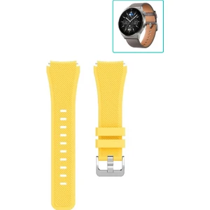 Huawei Watch Gt3 Pro 46MM Akıllı Saat Uyumlu Kordon Tırtık Desenli Tokalı Silikon Kayış