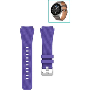 Huawei Watch Gt3 Pro 46MM Akıllı Saat Uyumlu Kordon Tırtık Desenli Tokalı Silikon Kayış