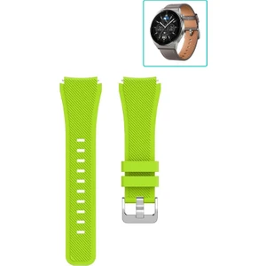 Huawei Watch Gt3 Pro 46MM Akıllı Saat Uyumlu Kordon Tırtık Desenli Tokalı Silikon Kayış