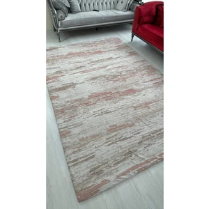 Pembe Firuze Ipek Kadife Lastikli Halı Örtüsü