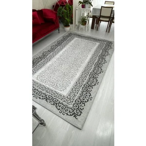 Gümüş Model Lastikli Kadife Halı Örtüsü