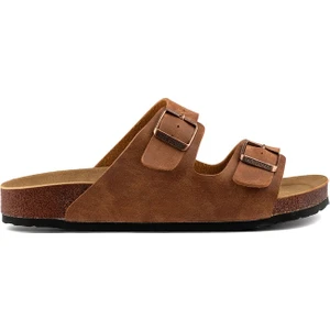 Roy Jones Ortopedik Tabanlı Konfor Modeli Terlik Çift Bantlı Tokalı Günlük Rahat Dışarı Ev Içi Terliği