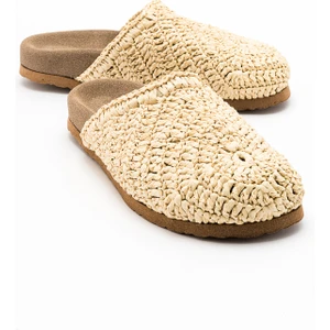 Loop Bej Örme Kadın Terlik