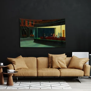 The Lucid Lab Nighthawks / Gece Kuşları Duvar Örtüsü - 100 cm x 135 cm