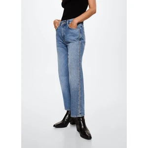 Çıtçıtlı düz kesim jean
