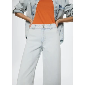 Orta Bel Mid-Rise Geniş Paça Jean