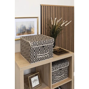 Bohe Çok Amaçlı Kapaklı Kutu Mini Raf Düzenleyici 30X30X23