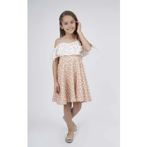 Best Kids Kız Çocuk Puantiye Desenli Kloş Elbise