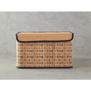 English Home Stripy Bambu Saklama Kutusu Naturel 36 x 27 x 22 cm