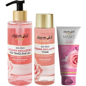 Gül Tonik 200 Ml + Gül Yüz Temizleme Jeli 400 Ml + Gül Maske 75 Ml