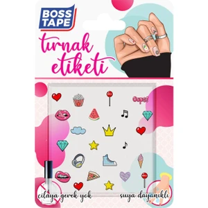 Boss Tape Yapışkanlı Tırnak Etiketi Sticker Tırnak Süsleme Nail Art Tattoo Dövmesi