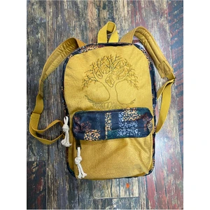 Street Bag  Hayat Ağacı Nakışlı Etnik Otantik Bohem Sırt Çantası Günlük Seyehat Kullanım