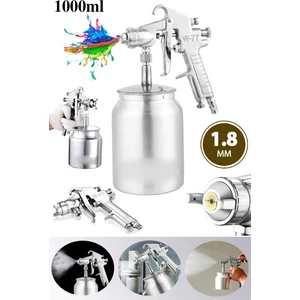 Profesyonel Havalı Alttan Depolu Boya Tabancası 1.8 mm Basınç Ayarlı Havalı Boya Tabancası Alttanboya