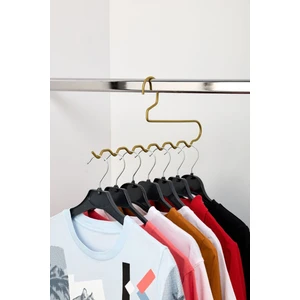 Edora Home 5'li Dolap Içi Zigzaglı Gold Pantolon Askılık - Metal Paslanmaz