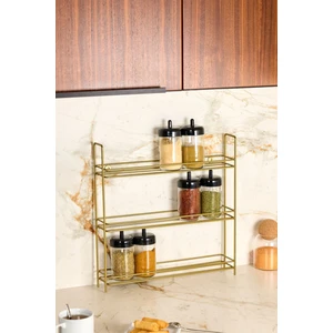 Edora Home 3 Katlı Gold Baharatlık Düzenleyici, Baharatlıksız- Metal Paslanmaz