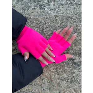 Neon Pembe Kısa Parkak Eldiven