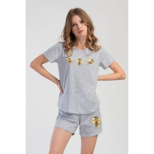 Kadın Kısa Kol Şortlu Pijama Takım