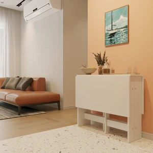 Ankara Orman Ürünleri Pratik Katlanır Mutfak Yemek Çalışma Masası - 6 Kişilik - %100 Mdf