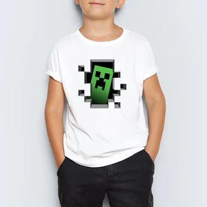 Minecraft Baskılı Unisex Çocuk Tişört T-Shirt Mr-15