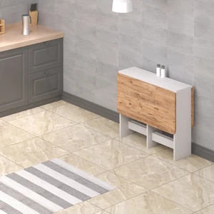 Ankara Orman Ürünleri Pratik Katlanır Oval Köşeli Mutfak Yemek Çalışma Masası - 6 Kişilik - %100 Mdf