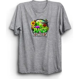 The Fame Plants Vs. Zombies, Bitkiler ve Zombiler, Karakterli Logo, Oyun, Game Tişört