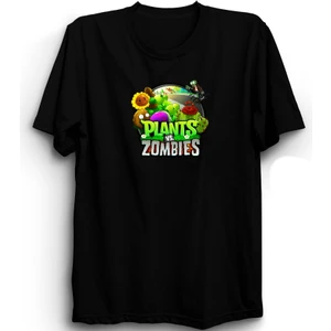 The Fame Plants Vs. Zombies, Bitkiler ve Zombiler, Karakterli Logo, Oyun, Game Tişört